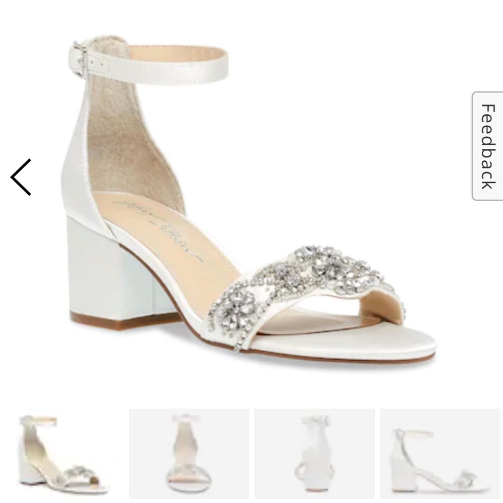 Betsey Johnson sb-mel ivory block heel